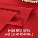 Red Rectangle Tablecloth Waterproof Stain Resistant Wrinkle Free Table Cloth 210GSM Polyester Wipeable Table Cover for Party, Banquet, Indoor and Outdoor use - Rectangular/Oblong, 60 x 84 inch