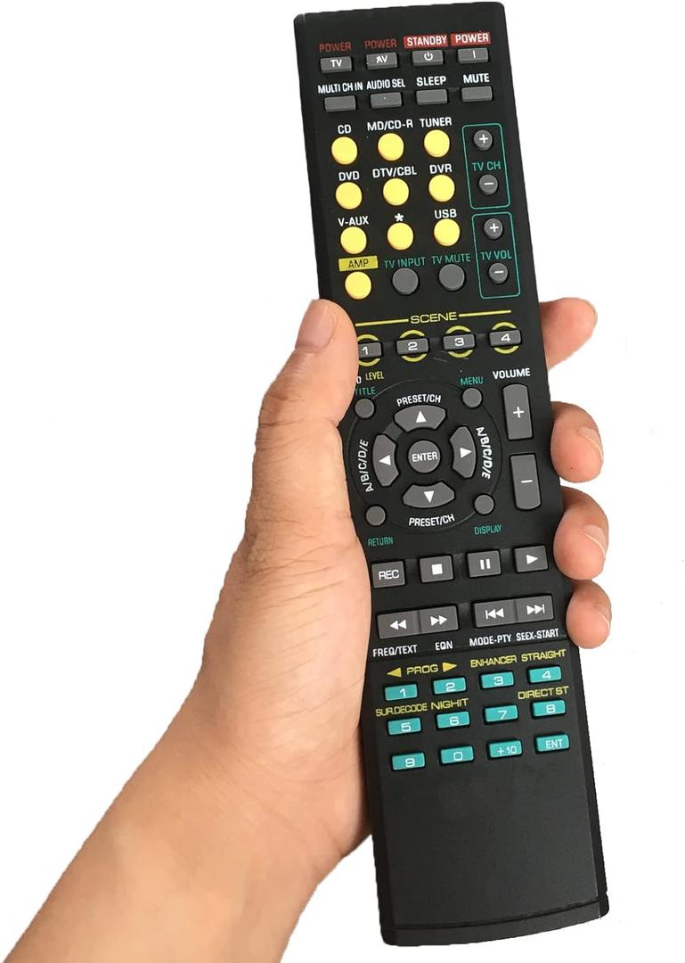 Universal Replacement Remote Controller Compatible for Yamaha AV Receiver Home Audio RX-V363 RX-V365 RX-V459 RX-V461 RX-V561