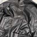 Sampeel Leather Jacket Women Faux Oversized Motorcycle Bomber Coats 2025 Fall Fashion Outfits Winter Clothes (Small)