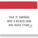 Naughty Amazing One Night Stand Happy Valentines Day Card, Cheeky Love Miss You Card for Him Her, Special Anniversary Card (Q4)