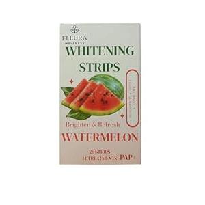 Fleura Wellness Pap Teeth Whitening Strips – Peach and Watermelon Flavor | Enamel-Safe, Sensitivity-Free Whitening, Gentle Daily Use, 28 Strips (14 Treatments) (Watermelon)