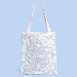 xo, Fetti Bride Lace Tote | Bachelorette Party, Bridal Shower Gift, Wedding Accessories, White Lace Bag, Bride to Be, Embroidered
