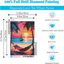 T.HENV Diamond Art Kits for Adults, 6 Packs Summer Beach Daimond Paint by Numbers Kit for Adults, 5D DIY Diamond Painting Kit, Crystal Gem Art Kits for Home Wall Deacor, Living or Bedroom, 12x16 inch