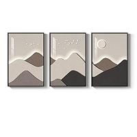 Framed Abstract Modern Black and White Wall Art for Living Room, 24x36 Inch, Count of 1
