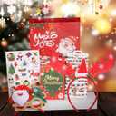 Christmas Bracelets Set for Women & Teens Christmas Gifts Headbands Stickers Glasses Gift Bag Card Perfect Xmas Party Jewelry Gift Xmas Sock Filler