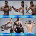 Twister Arm Trainer - Adjustable Resistance Arm & Chest Exerciser, Portable Forearm Strengthener with Detachable Design, Power Twister Bar for Home Gym, Outdoor & Office Workout (40-90lbs)