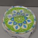 Dinner Plates Set of 6, 8 Inch Scratch Resistant Ceramic Plates, Dishwasher and Microwave Safe, Pasta Plate, Salad Plate, for Main Course, Multicolor