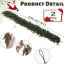 2 Pack 9Ft Christmas Garland, Real Touch Cedar Garland