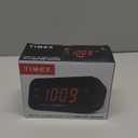 Timex Alarm Clock with Large Display, Digital Alarm Clock for Bedroom Includes 120V Universal Power Adapter (T121B - Black)
