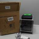 1500W Greenhouse Heater with Thermostat WIFI APP, Heater for Outdoor Greenhouse Green House with APP Remote Control Portable Smart Electric Heat for Green Plants, 
Black-green