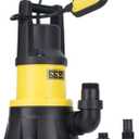 6000GPH Submersible Sump Pump with Float Switch1.5HP Sewage Effluent Pump with 16FT Power Cord for Pool Draining, Flooded House, Sump Pit, Pond Water Removal