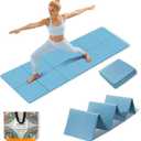 Foldable Travel Yoga Mat 72"x24"x0.24", Lightweight Non Slip Exercise Mat, Portable Folding Workout Mat for Yoga, Pilates, Stretching, Home Gym, Outdoor Fitness & Travel