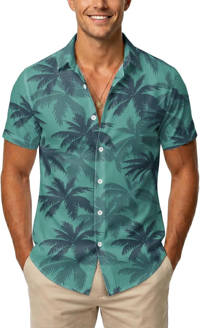 99TIMORO Fathers Movie Hawaiian Shirt for Men, Characters Button Down Short Sleeve Top, Summer Beach Gifts, XL