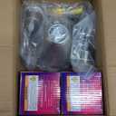 Dijiahua Brushed Nickel Battery Operated Pendant Lights Kitchen Island 3 Pack with Remote Control,Modern Wireless Rechargeable RGB Color Temperatures Hanging Lamp Fixtures with Silver Metal Shade