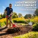 Cordless Tiller Cultivator 9-Inch Width 7-Inch Depth, Compatible with Milwaukee 18V, Battery Powered Garden Cultivator for Garden Flower beds, Tool Only-Battery & Charger not Included