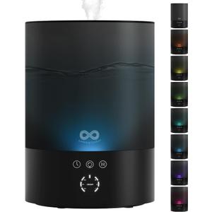 Everlasting Comfort 2.5L Top Fill Humidifiers for Bedroom - Quiet Easy to Fill & Clean, 24HR Runtime, Night Lights, Timer, Ultrasonic Cool Mist Humidifier, Auto Shut-Off, Essential Oil Diffuser