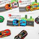 2 x Valentine's Gifts for Kids - Valentine's Day Cards for Kids School, 24-Pack Racing Cars for Classroom Prizes for Boys Girls, Classroom Exchange, Toddler Class Gift, Party Favors, Goodie Bags Stuffers