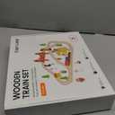 Tiny Land 55PCS Wooden Train Set - Compatible with Major Brand Tracks, Educational Toy for Toddlers & Kids Ages 3-7, Durable Wooden Railway Tracks