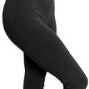 Women's Cotton Knee Length Leggings Black, Small