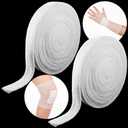 2 Rolls Tubular Bandage Elastic Net Wound Dressing Stretch Dressing Retainer Tubular Elastic Gauze Bandage for Wound Arm, Without The Use of Adhesive Tape (Size 4/1.57 Inch x 16.4 Yard Stretched)