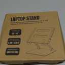 RIWUCT Laptop Stand for Desk Adjustable Height, Ergonomic Laptop Riser Holder with Dual-bar Support, Portable Computer Notebook Stand for MacBook Air Pro, Dell XPS, HP (10-16"), Non-rotatable