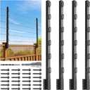 Fence Post Extender, 40" Fence Barbed Wire Extend Arm，for Outdoor Fences to Increase Height, Protect Privacy and Pets Jumping Off (4, 40in)