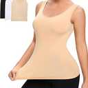 Layla's Celebrity Basic Tank Tops for Women Undershirt Sleeveless Layering Tank Top 3 Pack, Small