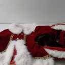 Santa Claus Costume for Men, 11pcs Deluxe Professional Christmas Velvet Santa Adult Suit Xmas Red Plus Size Outfit Set (3X-Large)