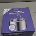 Cat Water Fountain Stainless Steel: Cat Fountain for Drinking - Pet Water Fountain for Cats Inside - 74oz/2.2L Quiet Cats Water Bowl Dispenser - Kitten Drinking Fountains - 6 Filters + 3 Sponges