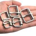Assorted Multi-Purpose Metal Roller Buckles Belts Hardware Pin Buckle for Bags Leather Belt (Silver)