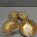 Gold Flower Vases for Centerpieces: Vintage Compote Bowl Vase for Wedding 4 Inch Small Pedestal Vase for Party Gold Centerpieces for Table Metal Urn for Event Home Decor Set of 2