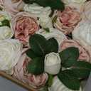 Ling's moment Artificial Flowers Silk Austin Roses Silk Flowers Artificial Roses w/Stem for Wedding Bouquets Centerpieces Party Home Decoration