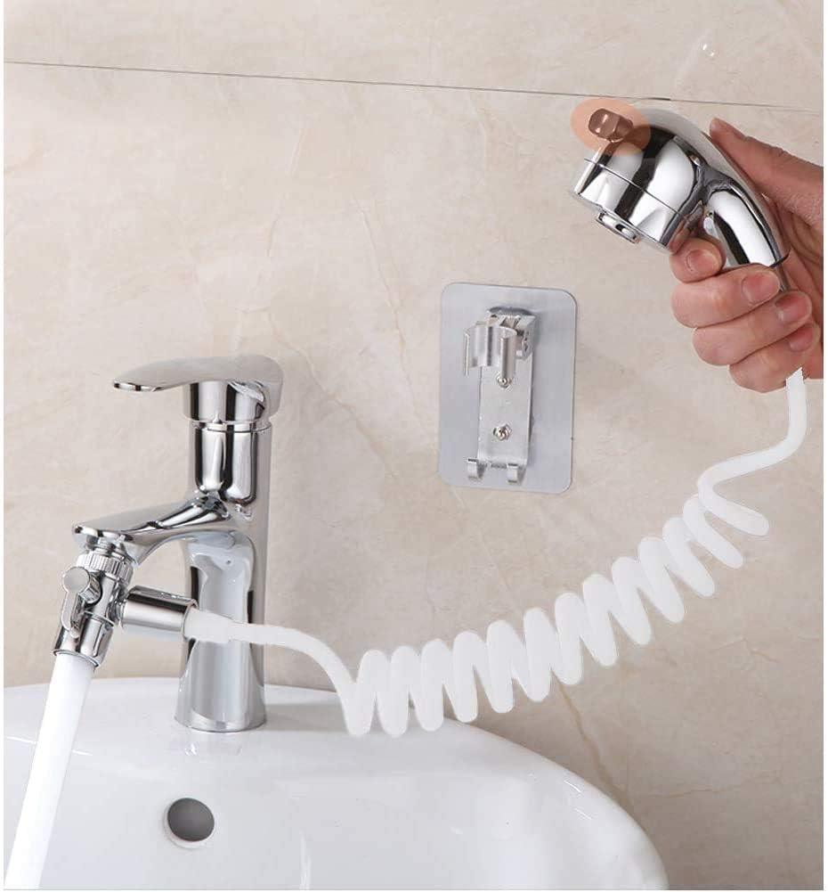 Sink Faucet Sprayer Hand Shower Sink Shower Hose Sprayer for Hair Washing,Rinser Set with Faucet Adapter, Shower Stand and Hose - for Utility Room, Bathroom, Laundry Tub