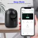 Cameras for Home Security, 2K Pan/Tilt Indoor Camera Baby Monitor Pet Camera App Sleep Mode, 24/7 2-Way Talk Human Detection Motion Tracking Night Vision SD/Cloud Storage Indoor Security Camera 2-Pack