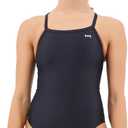 TYR Women's TYReco Solid Diamondback Swimsuit, Black, 34 (Black, M)