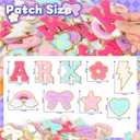 Chenille Letter Patches Self-Adhesive for Backpacks: Funcolor 82PCS Stick on Varsity Letter Patches - Cute Star Lightning Heart Rainbow Chenille Patch Stickers for Clothing Hats Bags
