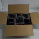 4x4 Post Base, Inner Size 3.5"x3.5"Deck Post Base, Deck Post Base for Concrete, for Mailbox Support Wood Fence Post Anchort (Black - Set 6)