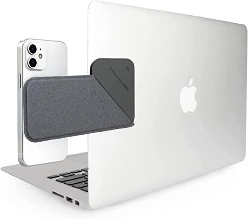 MOFT Magnetic Laptop iPhone Mount, Continuity Camera Mount, Foldaway Portable Laptop Top & Side Holder for Dual-Screen Setup - Gray