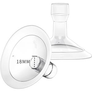 18mm Oval Flanges Breast Pump Parts Compatible with Medela Breast Pumps PersonalFit, Maxflow, Freestyle Flex Swing Maxi Connector