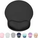 Laborio Ergonomic Mouse Pad with Wrist Rest, Large Mousepad(10.6'' x 9''), Wrist Support Mouse Mat with Non-Slip Base, Pain Relief for Laptop & Computer (Black)