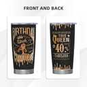 African American 40th Birthday Gifts for Women Tumbler 20oz Stainless Steel, Gift for 40 Year Old Woman Travel Mugs Cup, 40th Birthday Decorations for Woman, 1985 Bday Gift Ideas for Mom Friends