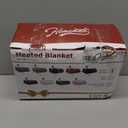 Homemate Heated Blanket Electric Throw - 50"x60" Heating Blanket Throw 1/2/4/6/8 Hours Auto-Off 10 Heat Levels Over-Heat Protection Soft Flannel Sherpa ETL Certification (05 - Black(striped))