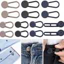 14 PCS Button Extenders for Jeans & Pants - Pants Waist Extenders 1-1.8 Inches for Women and Men - Waist Adjuster for Pregnancy, Shirts,Dress Pants, Collars,Shorts-No Sewing Required