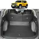 Amazon.com: Cargo Mat & Backrest Mat Compatible with 2016-2023 Jeep Renegade (and Rear Left and Right Side Panels) - Custom Fit PU Leather Cargo Liner and Rear Backrest Protector- All Weather Trunk Mats : Automotive