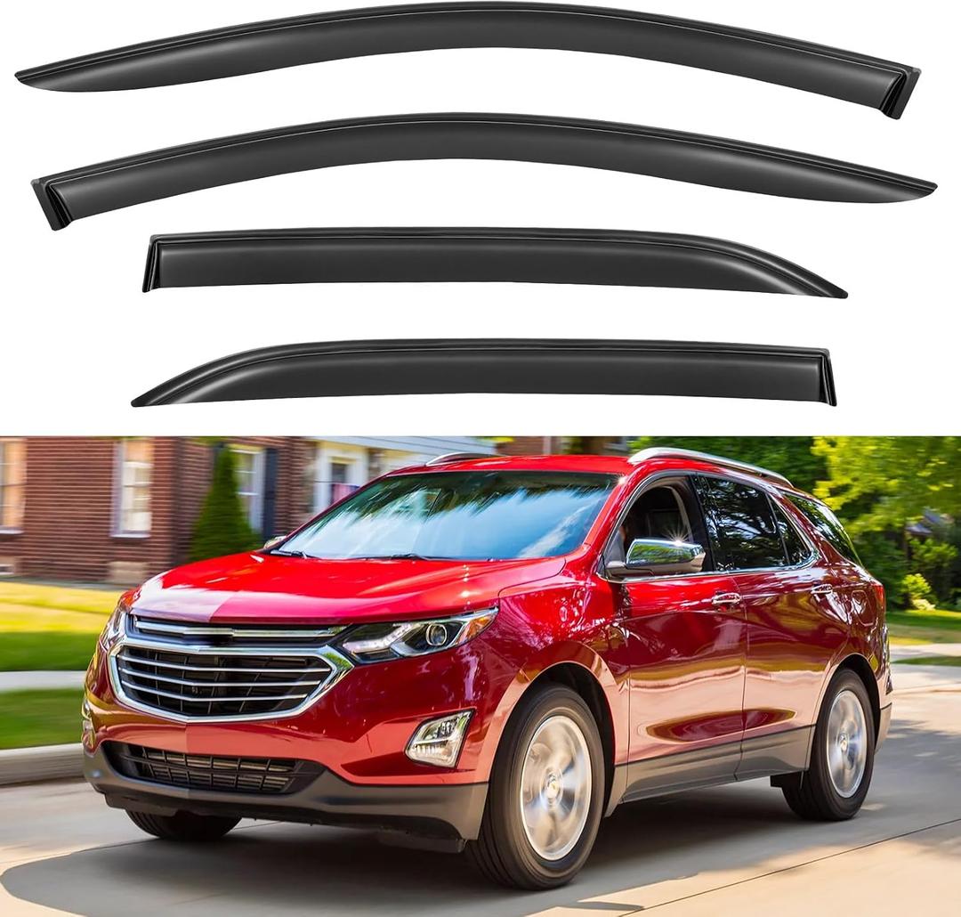 Window Visors Rain Guards Shield for 2018-2024 Chevrolet Equinox, Out-Channel Window Vent Wind Deflectors Visors Shades for 18-24 Chevy Equinox