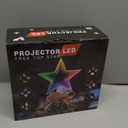 Christmas Tree Topper Star, Double Sided Tunnel Mirror 10 Inch 12 Lighting Modes, Built-in 6 Projected Patterns, 3D Glitter LED Rotating Lights for Party Holiday Xmas Decorations Gifts (Multicolour)