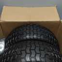 16x6.50-8 Flat Free Riding Lawn Mower Tire and Wheel, 16x6.5-8nhs Garden Tractor Lawnmower Tyre, with 3/4" Bushings & 5/8" Bearings, 3" Centered Hub, 2 Pack