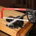 HAUTMEC 12-Inch Hacksaw, High Tension Hack Saw Frame with 24 TPI Bi-Metal HSS Blade, Hand Saw for Cutting Metal, Steel Pipe, PVC & Wood (HT0398)