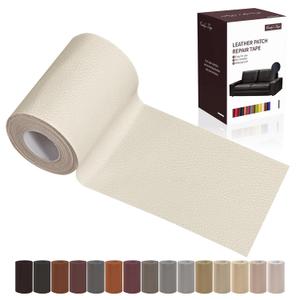 Leather Repair Patch Tape, Ivory 3 x 61 Inches Self Adhesive Leather Repair Kit for Furniture, Car Seat,Vinyl Leather Repair Kit for Office Chairs,Couch, Sofa, Luggage