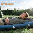 Camping Sleeping Pad, 6" Extra Thick Sleeping Mat with Pillow Built-in Foot Pump, 32.7" Extra Wide Inflatable Sleeping Pads Compact for Camping Backpacking Hiking Traveling Tent (Blue)